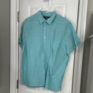 Perry Ellis Aqua Short Sleeve Shirt
